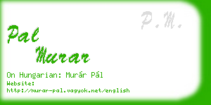 pal murar business card